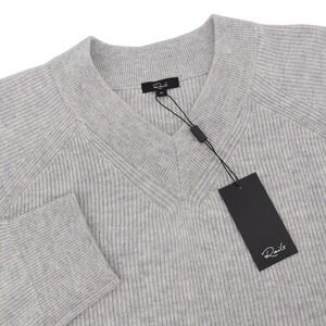 NEW Rails Cashmere Blend V-Neck Sweater Grey Melange Ribbed Mens XL MSRP $228